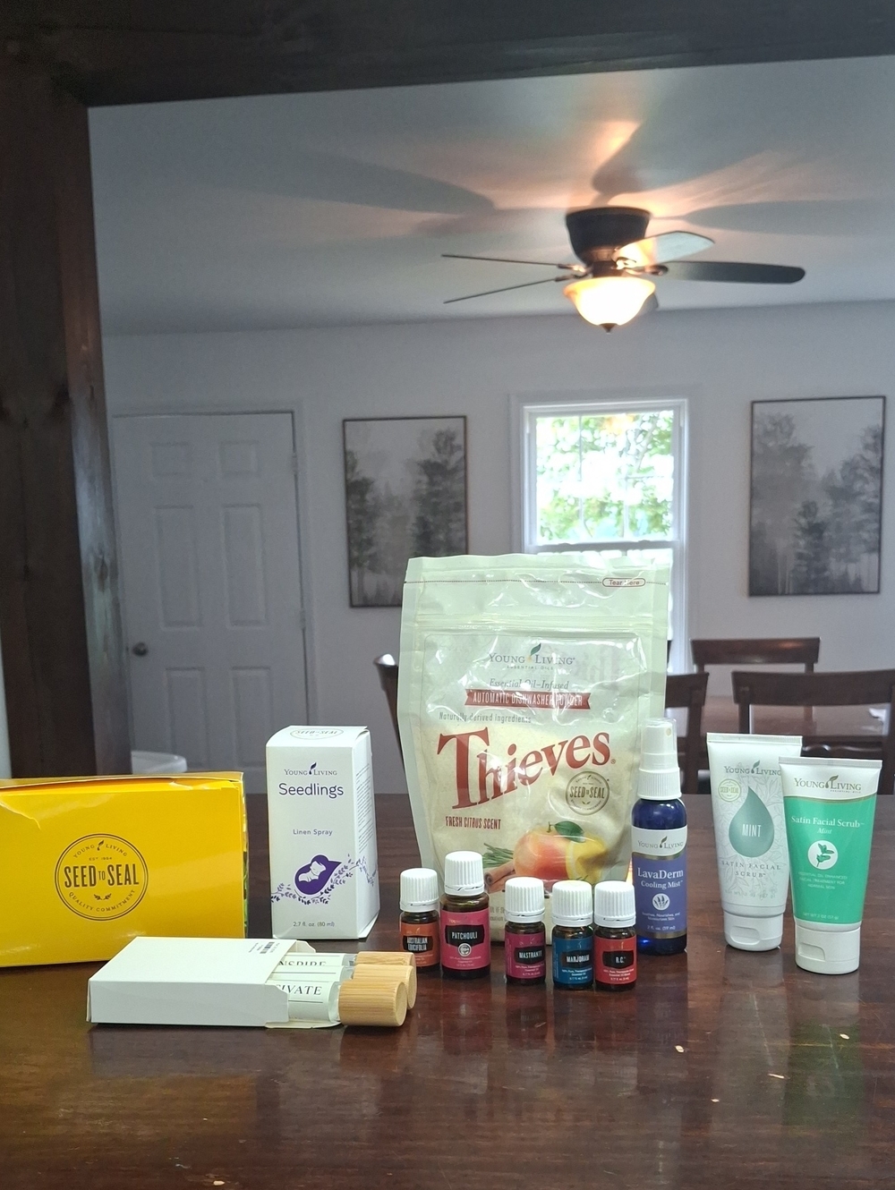 Young Living Bundle Essential Oils, Thieves, Difuser Etc.